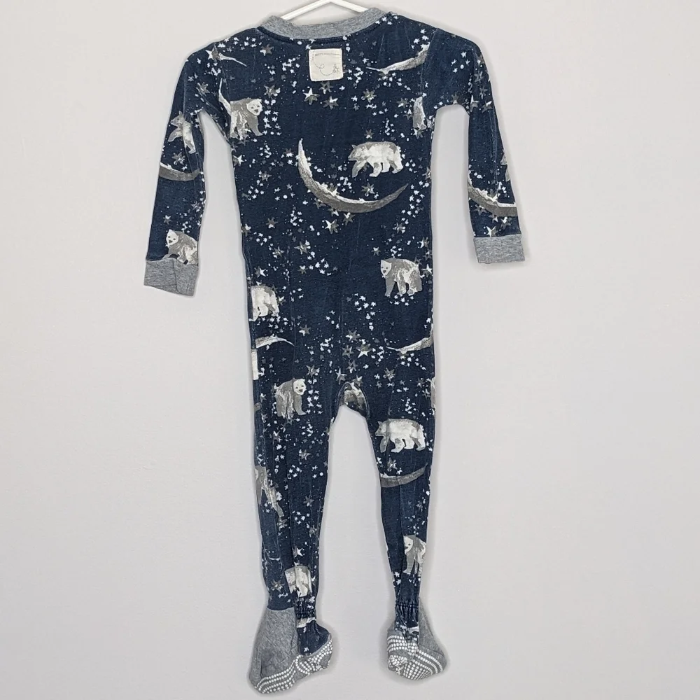 Burt's Bees Baby Organic Bear Stars Constellation Footie Sleeper Pajama 12m
